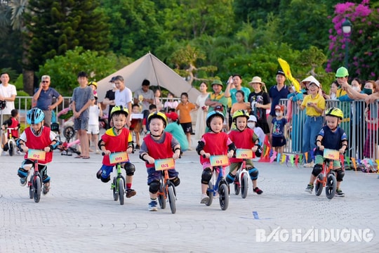 Hấp dẫn giải đua xe đạp nhí tại Hải Dương