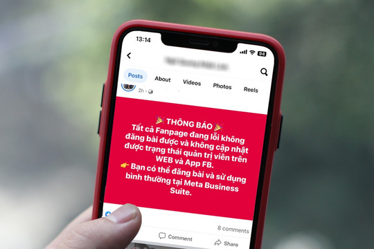 Fanpage Facebook ở Việt Nam lỗi diện rộng