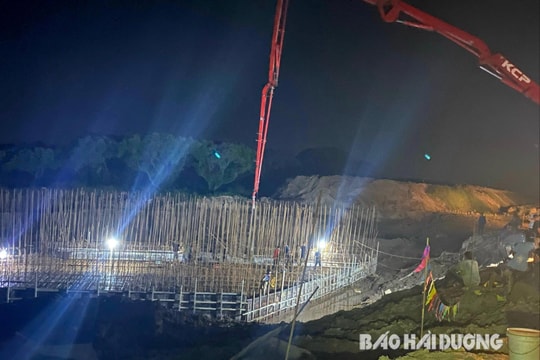 Công trường đường trục Đông - Tây Hải Dương nhộn nhịp ngày đêm