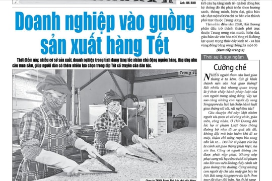 Xem gì trên báo Hải Dương ngày 14/11?