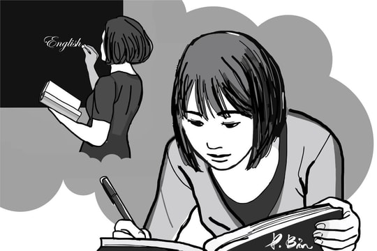Nhờ cô em đã thích học tiếng Anh