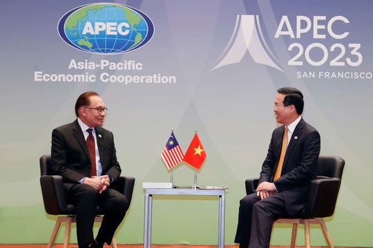Chủ tịch nước Võ Văn Thưởng tiếp Thủ tướng Malaysia Anwar Ibrahim