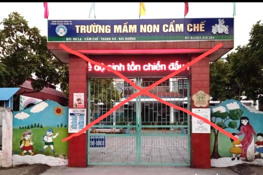 Bảng điện tử LED của một số trường học bị sửa nội dung không phù hợp