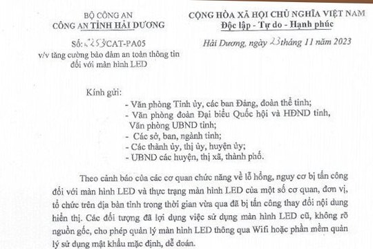 Bịt lỗ hổng khi sử dụng màn hình LED
