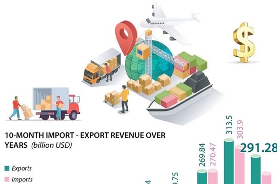 Vietnam posts trade surplus of over 24.6 billion USD