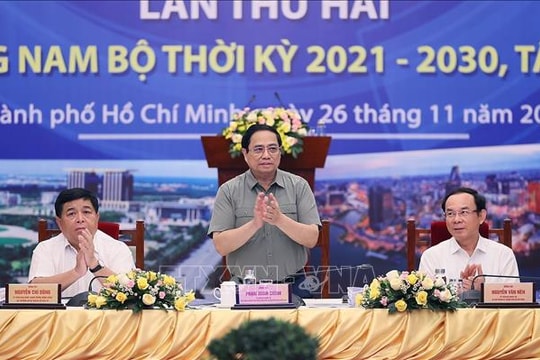 Thủ tướng Phạm Minh Chính chủ trì Hội nghị xây dựng quy hoạch vùng Đông Nam Bộ