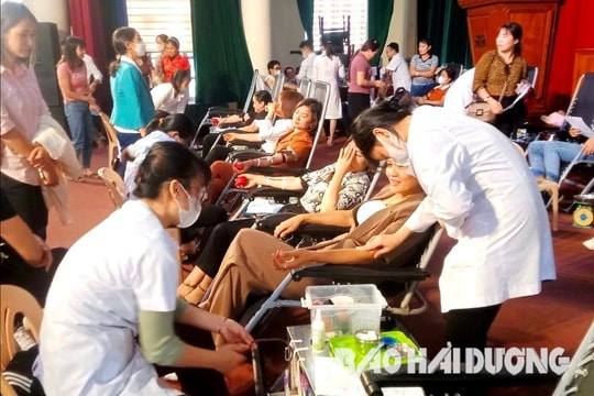 Kim Thành vượt chỉ tiêu hiến máu cả năm