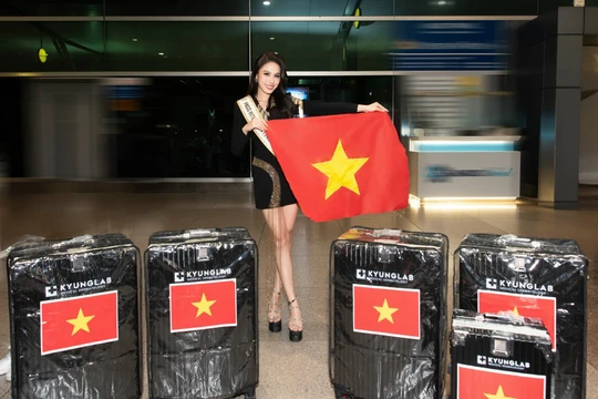 Á hậu Ngọc Hằng lên đường đến Ai Cập dự thi Miss Intercontinental 2023