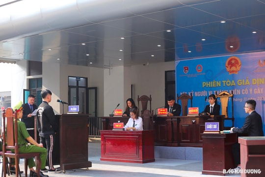 "Phiên tòa giả định" cấp tỉnh tại Trường THPT Tứ Kỳ II