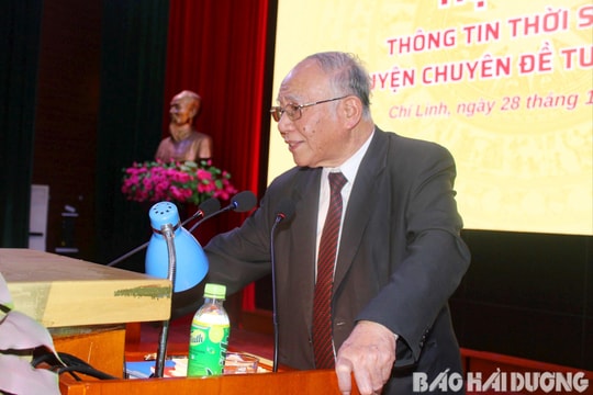 Giáo sư Hoàng Chí Bảo nói chuyện chuyên đề về tư tưởng Hồ Chí Minh tại Chí Linh