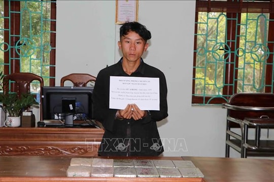 Bắt đối tượng mua bán trái phép 12 bánh heroin