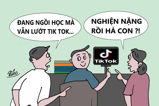 Cả nhà cùng... nghiện mạng xã hội 