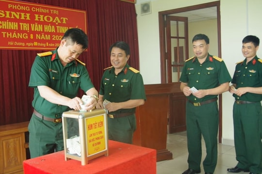 Hiệu quả mô hình “Tiết kiệm làm theo gương Bác” tại Bộ Chỉ huy quân sự tỉnh Hải Dương