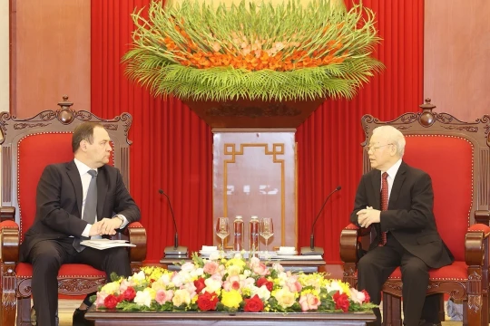 Tổng Bí thư Nguyễn Phú Trọng tiếp Thủ tướng Cộng hòa Belarus