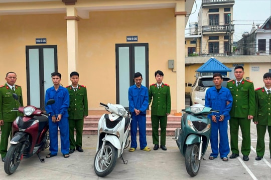 Công an Ninh Giang tóm gọn nhóm trộm cắp xe máy liên huyện