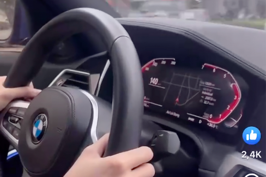 Cô gái lái ô tô BMW 140km/h bị tước bằng lái xe 3 tháng, phạt 11 triệu
