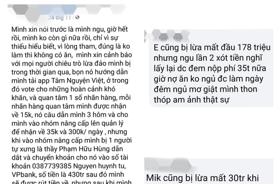 Lừa đảo làm từ thiện qua mạng để nhận tiền "hoa hồng"