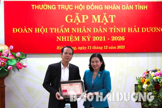 Thường trực HĐND tỉnh Hải Dương gặp mặt Đoàn Hội thẩm nhân dân