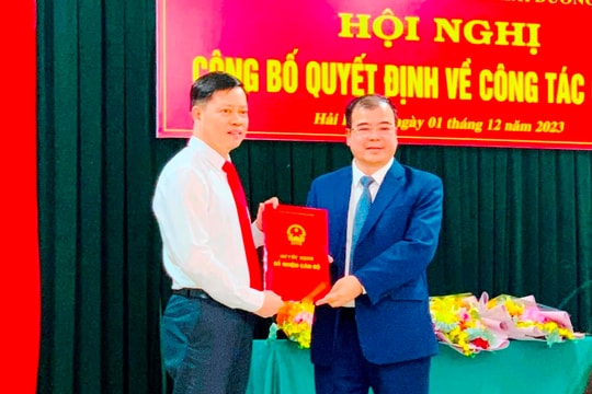 Ông Mạc Thế Phương được bổ nhiệm giữ chức Phó Giám đốc Sở Công thương Hải Dương