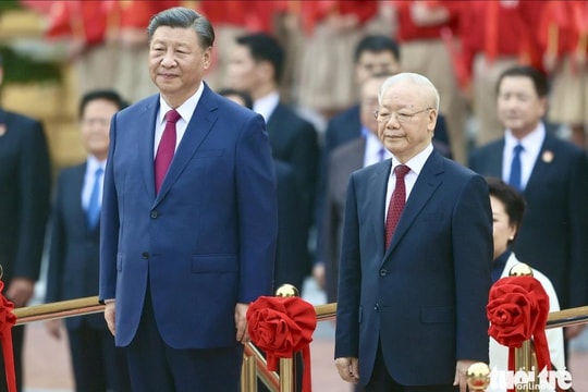 Tổng Bí thư Nguyễn Phú Trọng chủ trì lễ đón cấp nhà nước Tổng Bí thư, Chủ tịch Tập Cận Bình