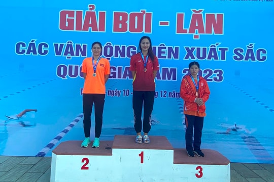 Hải Dương nhất toàn đoàn môn lặn Giải bơi - lặn các vận động viên xuất sắc quốc gia