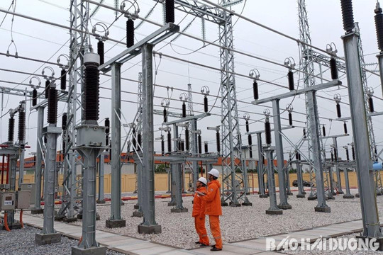 Đóng điện trạm biến áp 110kV Tân Trường đúng tiến độ
