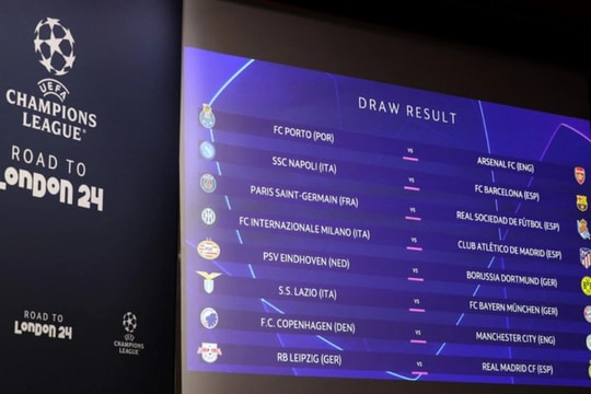 Xác định 8 cặp đấu của vòng knock-out Champions League 2023 - 2024