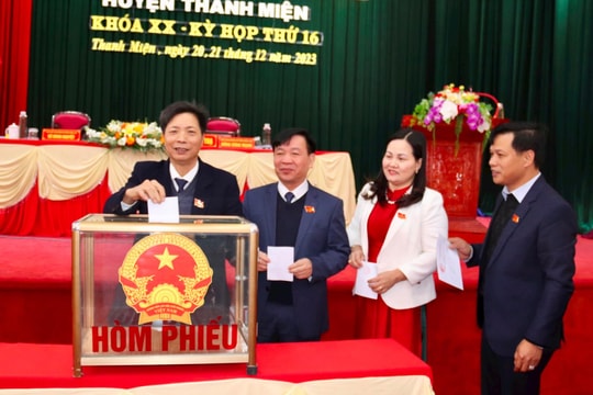 Chủ tịch HĐND huyện Thanh Miện có số phiếu tín nhiệm cao tuyệt đối