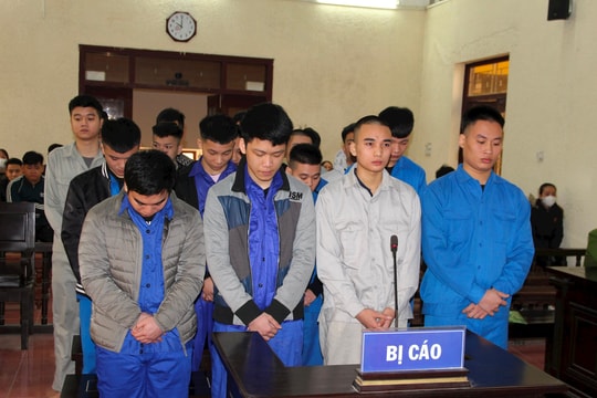 18 thanh thiếu niên lĩnh án vì tội gây rối trật tự công cộng ở TP Hải Dương