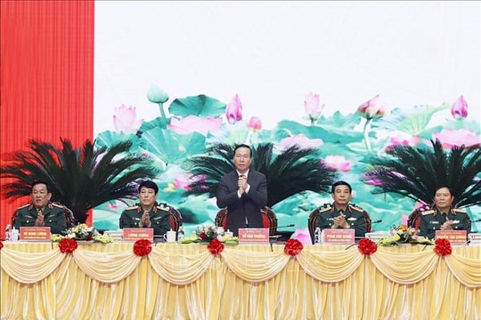 Chủ tịch nước Võ Văn Thưởng dự Hội nghị Quân chính toàn quân năm 2023