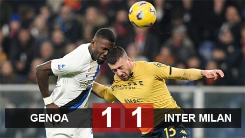 Genoa 1-1 Inter: Chia điểm đáng tiếc