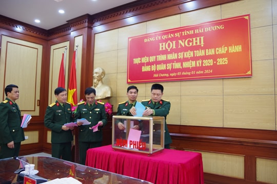 Kiện toàn chức danh Phó Bí thư Đảng ủy Quân sự tỉnh Hải Dương