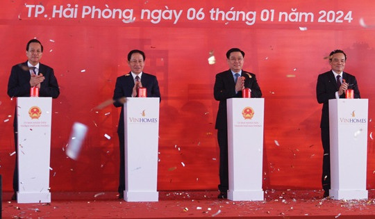 Chủ tịch Quốc hội nhấn nút khởi công dự án nhà ở xã hội 5.800 tỷ đồng tại Hải Phòng