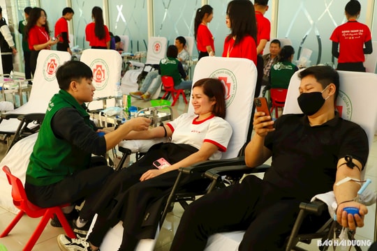 Đơn vị đầu tiên ở Hải Dương tổ chức hiến máu tình nguyện năm 2024