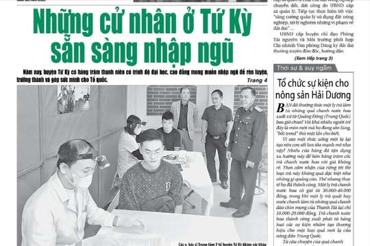 Xem gì trên báo Hải Dương ngày 12/1?