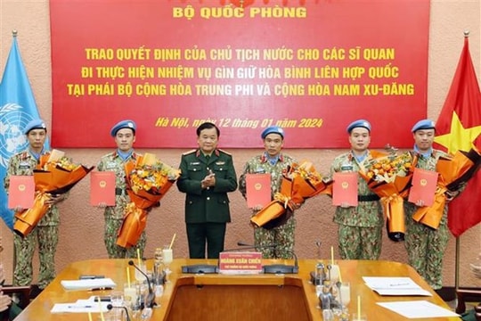 Five Vietnamese officers assigned to join UN peacekeeping mission