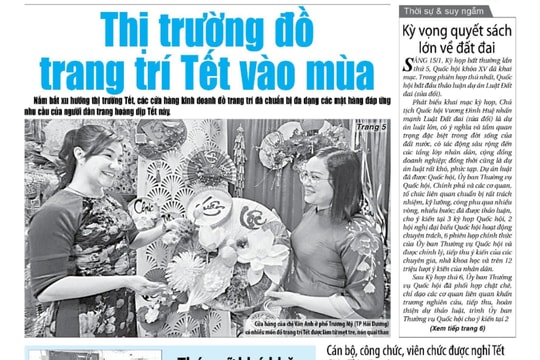 Xem gì trên báo Hải Dương ngày 16/1?
