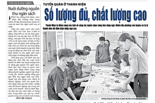 Xem gì trên báo Hải Dương ngày 18/1?