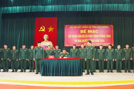 Bộ Chỉ huy quân sự tỉnh Hải Dương phát động phong trào thi đua Quyết thắng năm 2024