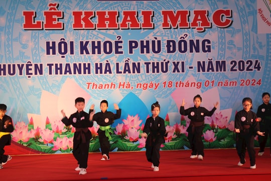 Khai mạc Hội khỏe Phù Đổng huyện Thanh Hà lần thứ XI