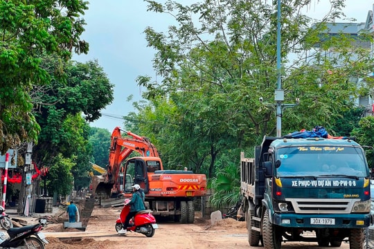 TP Hải Dương còn nhiều công trường thi công trên phố