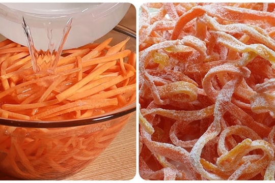 Cách làm mứt cà rốt dẻo không cần không cần nước vôi trong, tốt cho sức khỏe