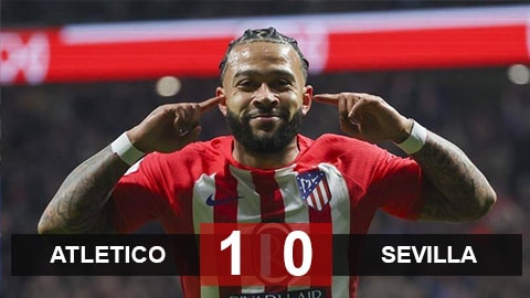 Depay ghi bàn duy nhất đưa Atletico vào bán kết Cúp Nhà vua
