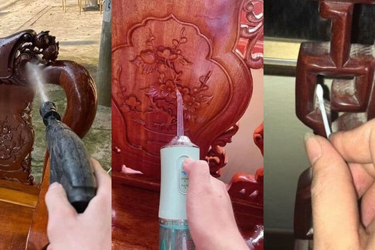 Dân mạng đua nhau khoe tuyệt chiêu làm sạch bàn ghế gỗ chạm trổ đón Tết