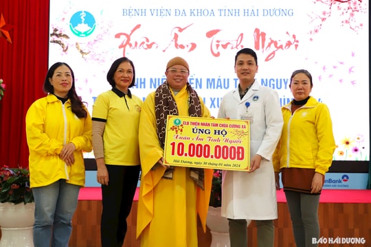 Gần 230 triệu đồng ủng hộ Chương trình “Xuân ấm tình người” của bệnh viện lớn nhất Hải Dương
