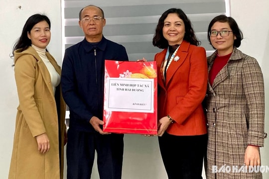 Liên minh Hợp tác xã tỉnh Hải Dương tặng quà Tết cho thương binh 