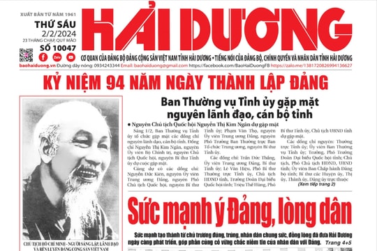 Xem gì trên báo Hải Dương ngày 2/2?