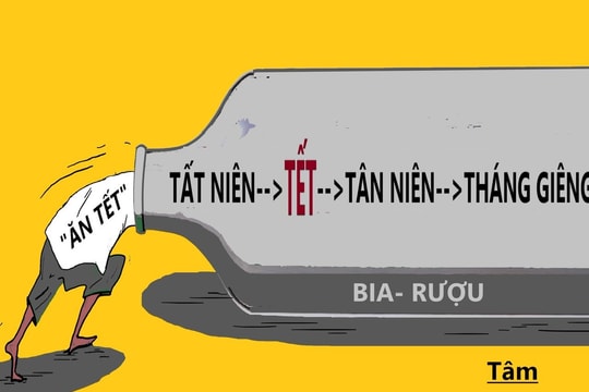 Tết ngập trong bia rượu
