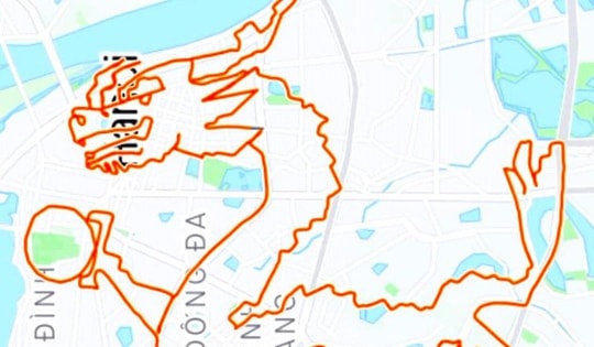 Chạy bộ 43km, đạp xe 67km để vẽ rồng chào năm mới Giáp Thìn 2024