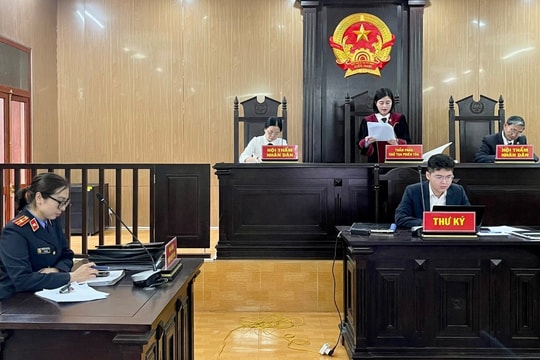 Tòa án Nhân dân huyện Cẩm Giàng xét xử trực tuyến 5 vụ án liên quan đến ma túy